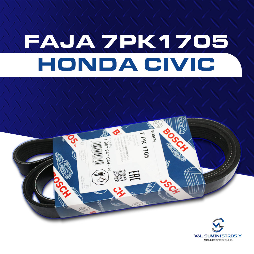 Faja Serpentina BOSCH 7PK1705 - Honda Civic y Nissan Altima