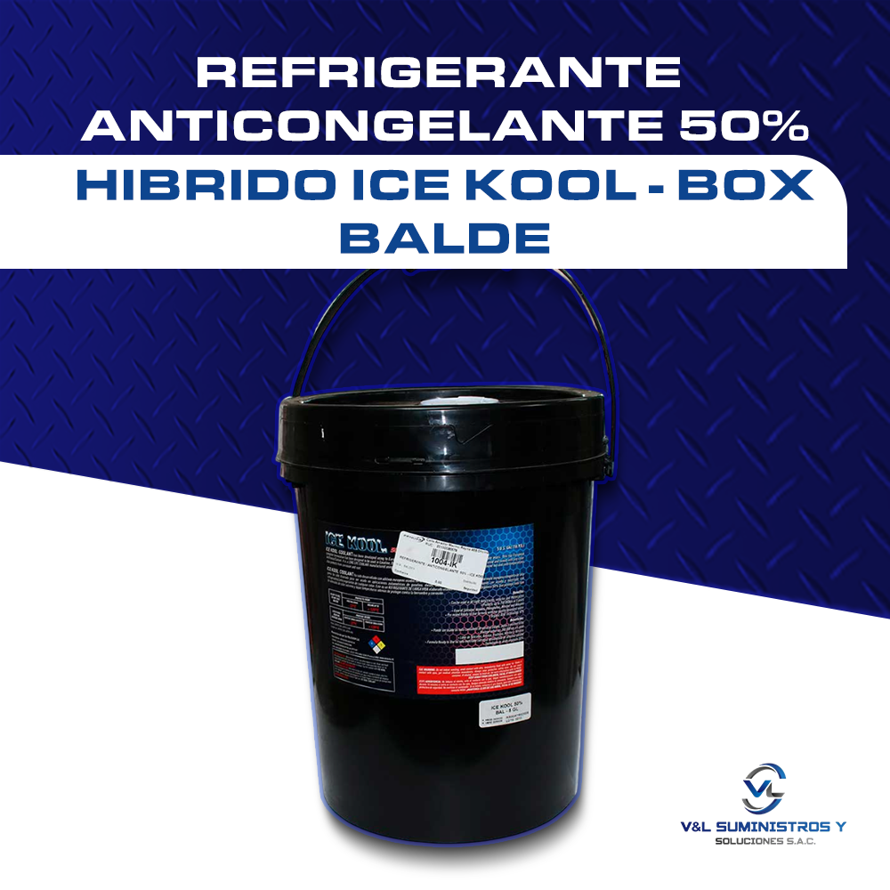 Refrigerante Anticongelante ICE KOOL 50% Híbrido - Balde 5 Galones